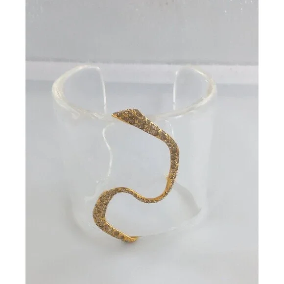 Alexis Bittar Spring/Summer 2013 Lucite Bracelet w/Golden Snake Statemen… - Picture 14 of 16